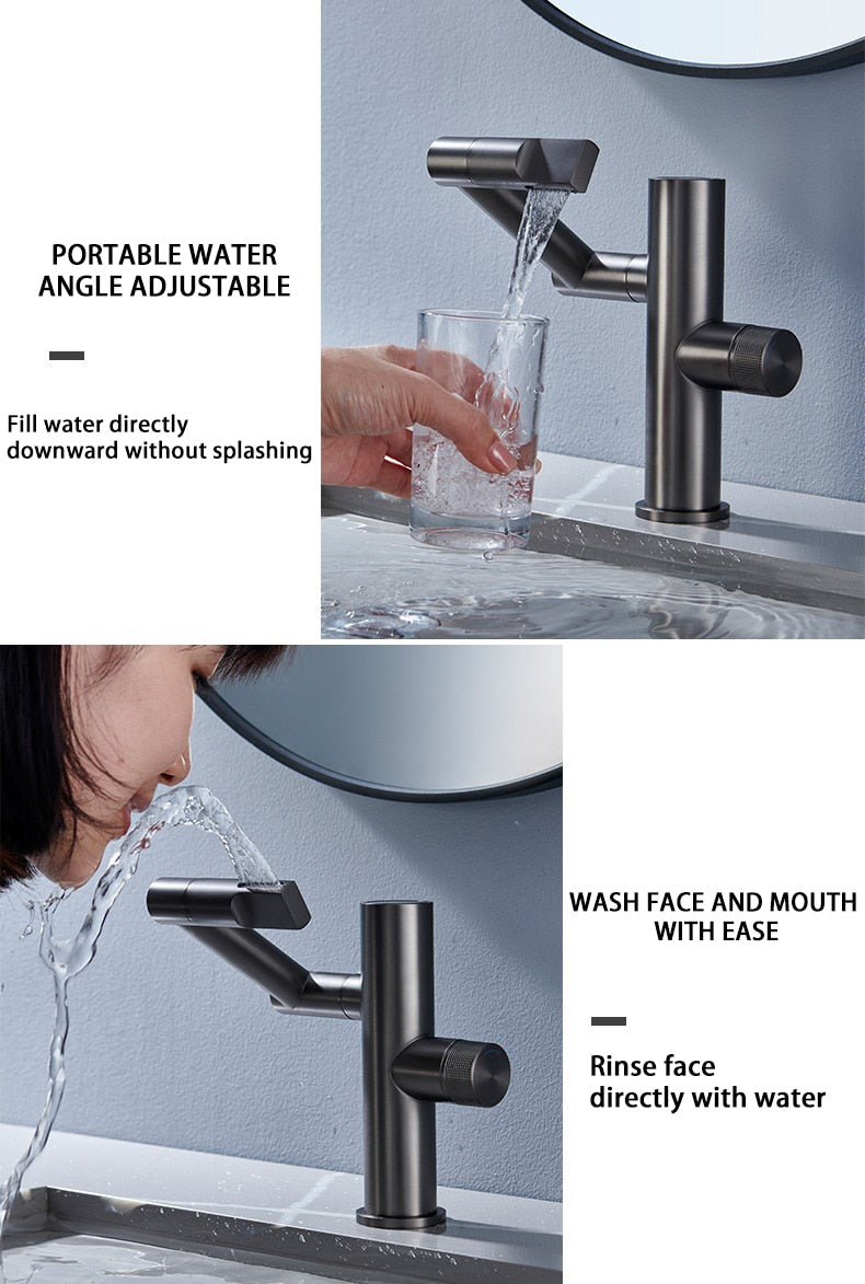 Hydroelectric Rotating Modern Smart Waterfall Faucet