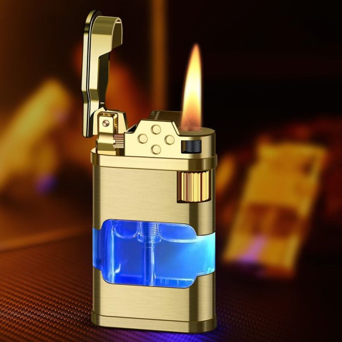 Blue Flame Metal Windproof Gas Lighter