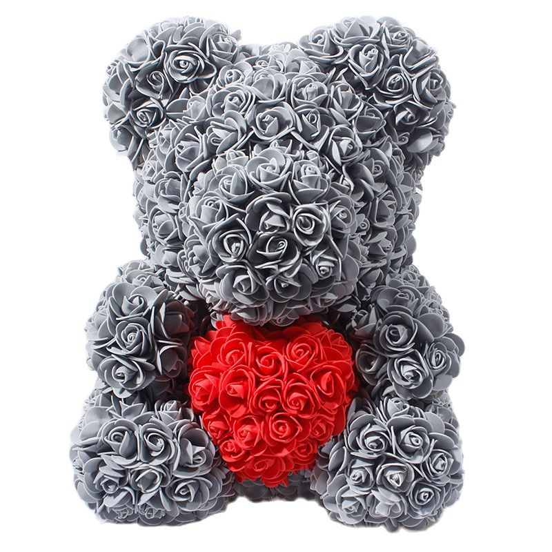 Artificial Rose Flowers Teddy Bear
