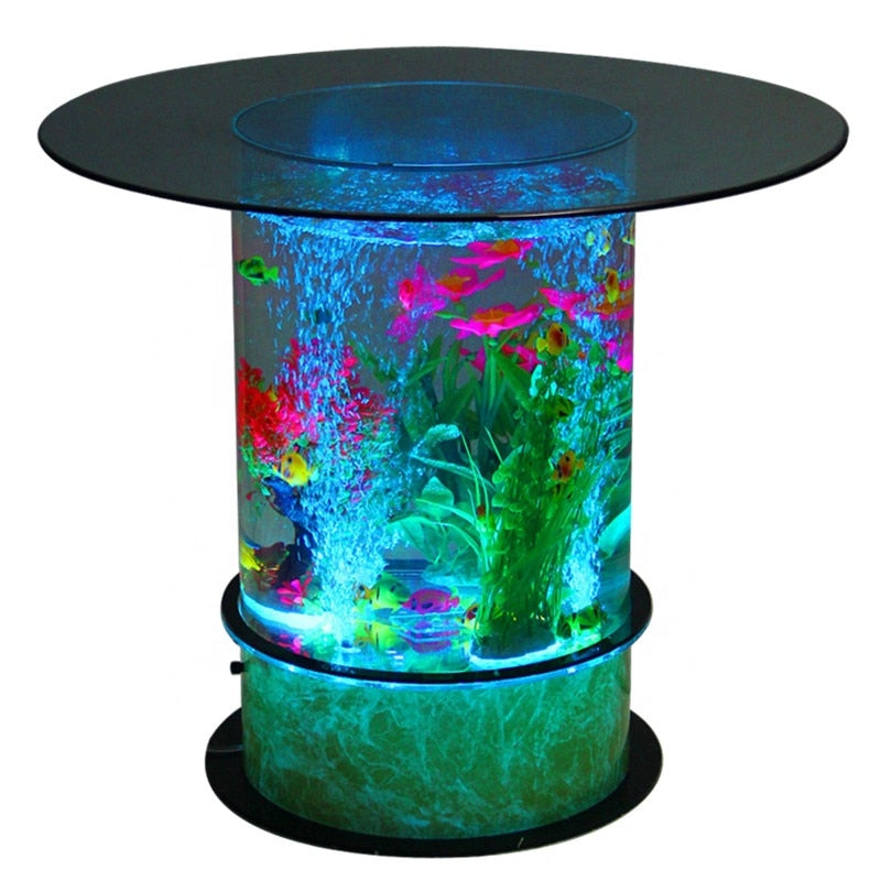 Elegant LED Magic Water Bubble Round Table