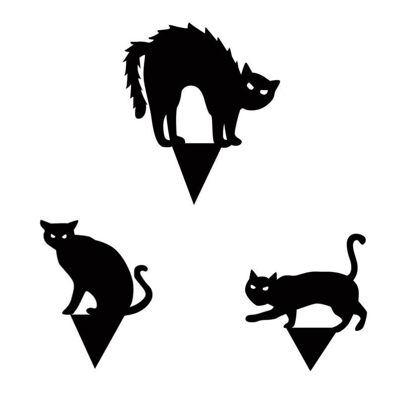 3Pcs Black Cat Garden Ornaments - UTILITY5STORE