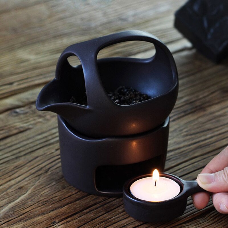 Japanese Style Simple Candle Tea Warmer Pot