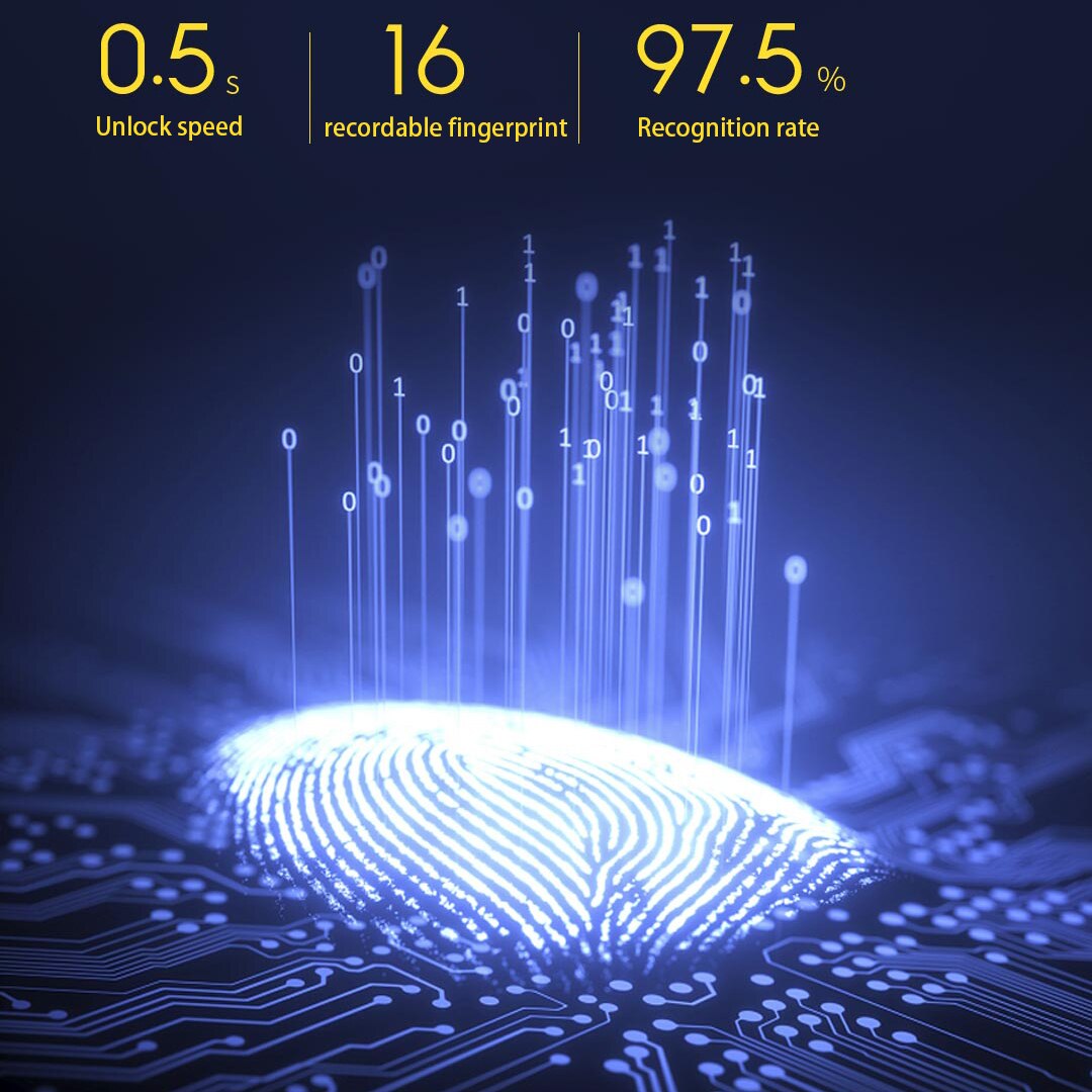 Invisible Smart Fingerprint Drawer Lock