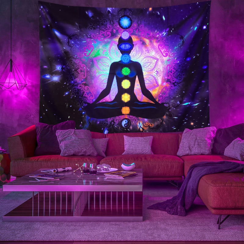 Colorful Glowing Luminous Tapestry