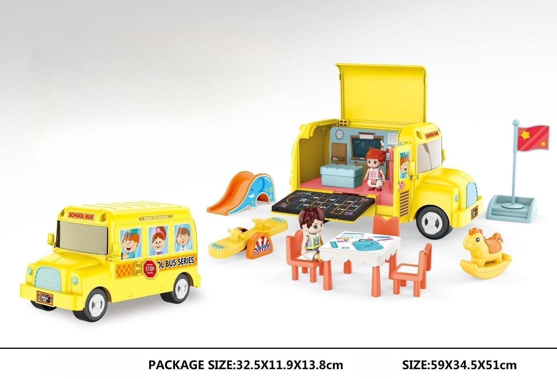 Mega School Party Express Bus House Toy