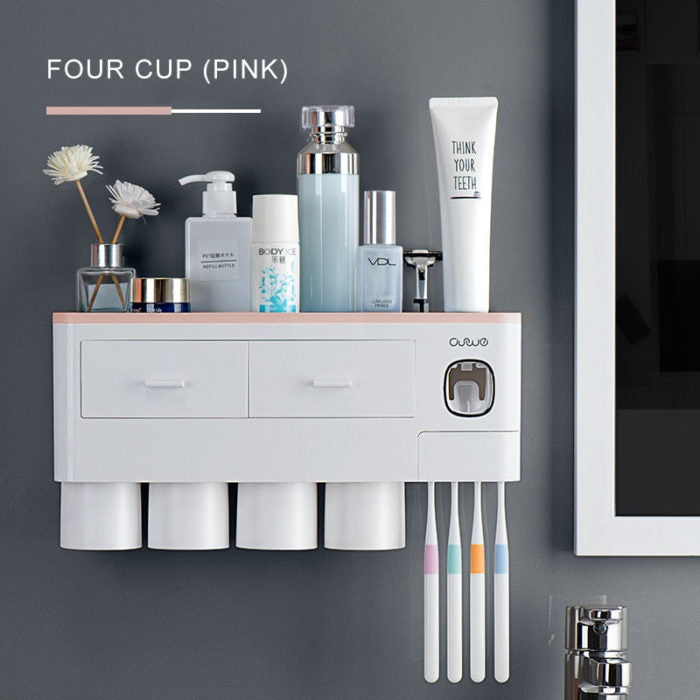 Wall-Mounted Magnetic Bathroom Organizer