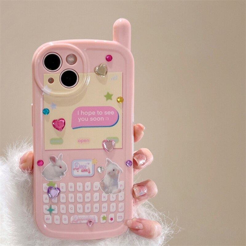 3D Korean Style Diamond Heart iPhone Case - UTILITY5STORE