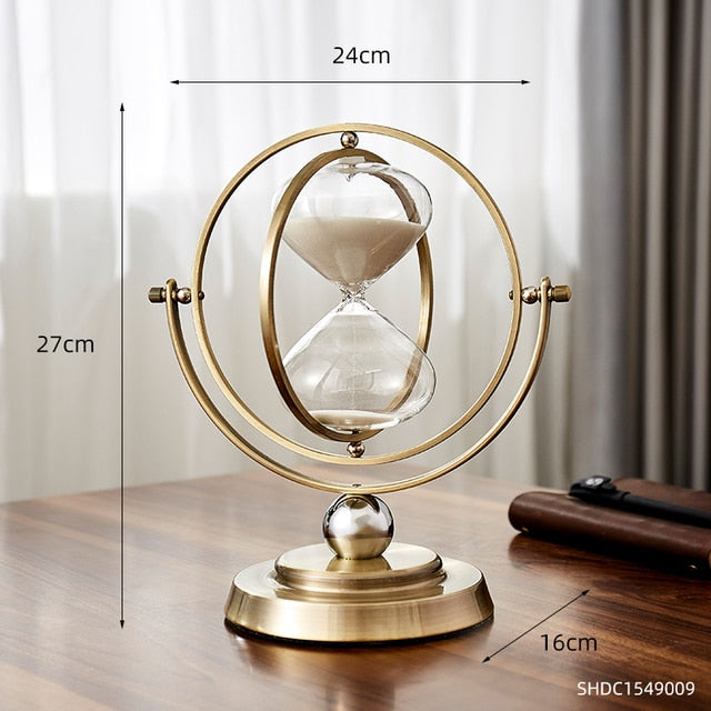 Time Charmer Metal Hourglass Decor