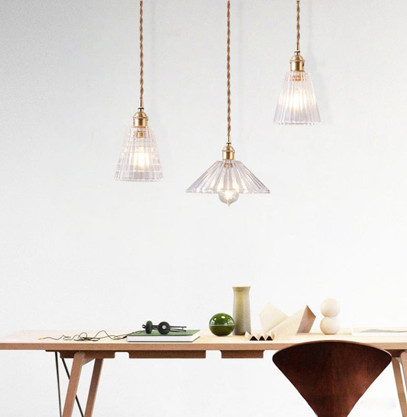 Nordic Brilliance Transparent Glass Pendant Lamp