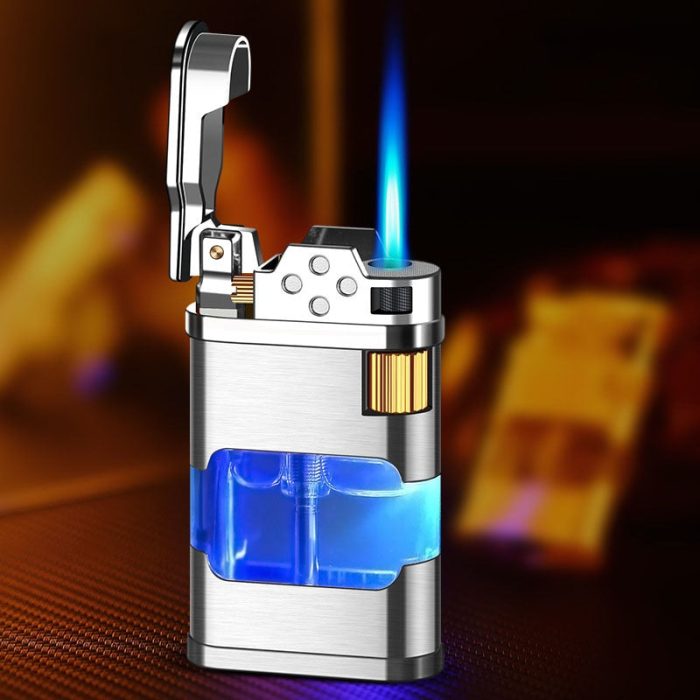 Blue Flame Metal Windproof Gas Lighter