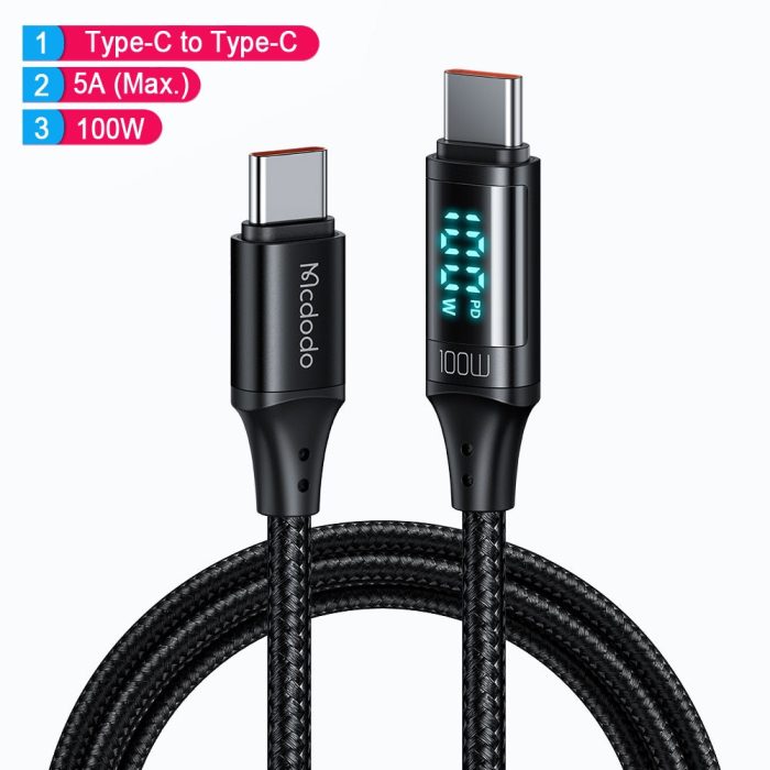 Power Display Universal Fast Charging Phone Cable