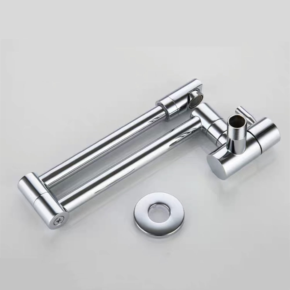 Wall-Mounted Folding Chrome Pot Filler Faucet