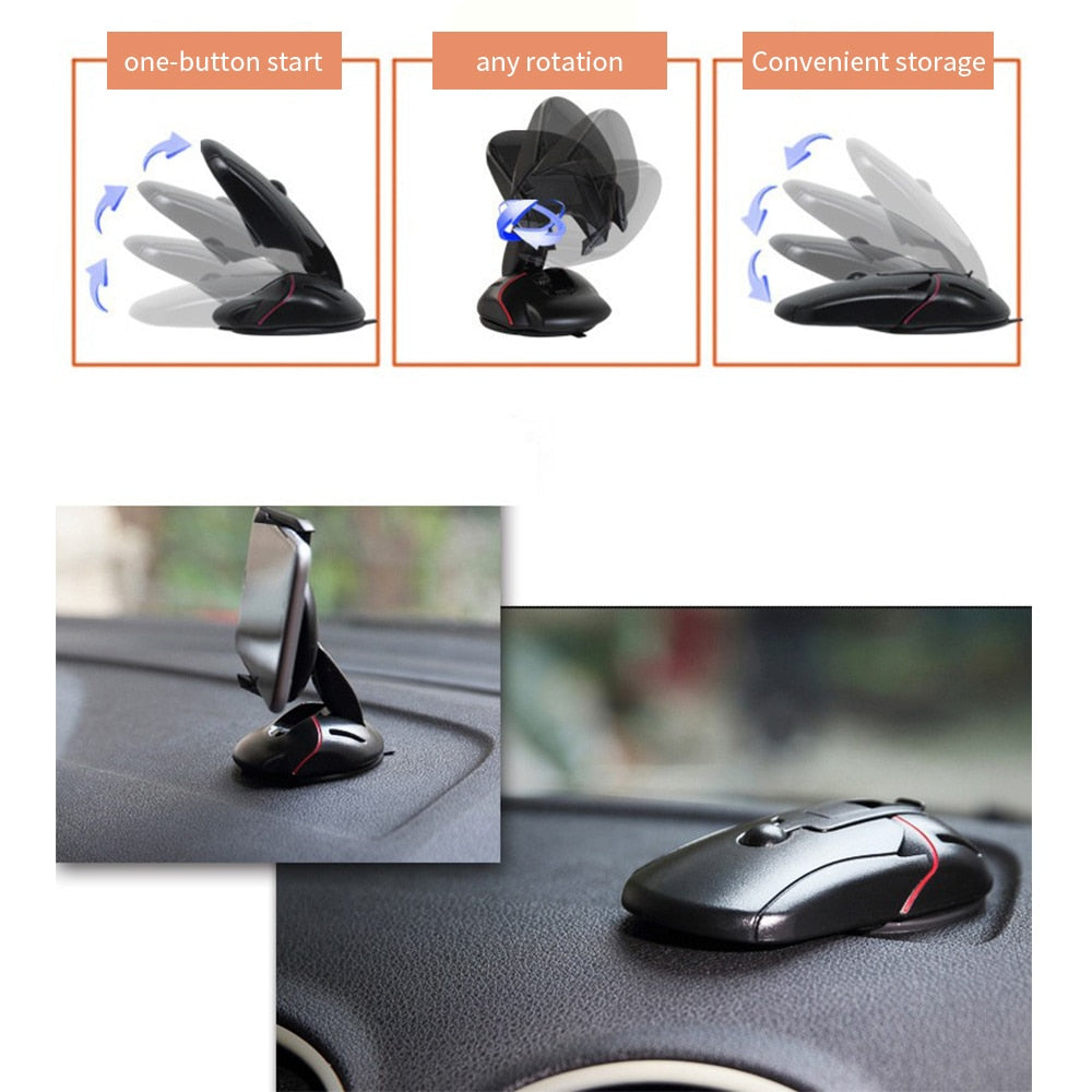 360 Rotating Foldable Car Dashboard Phone Holder - UTILITY5STORE