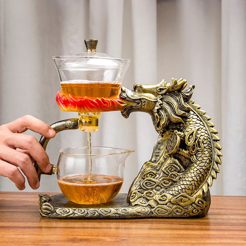 Mystic Golden Dragon Teapot