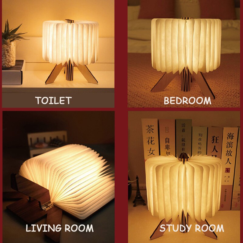 Story Time LED Foldable Book Light Decor