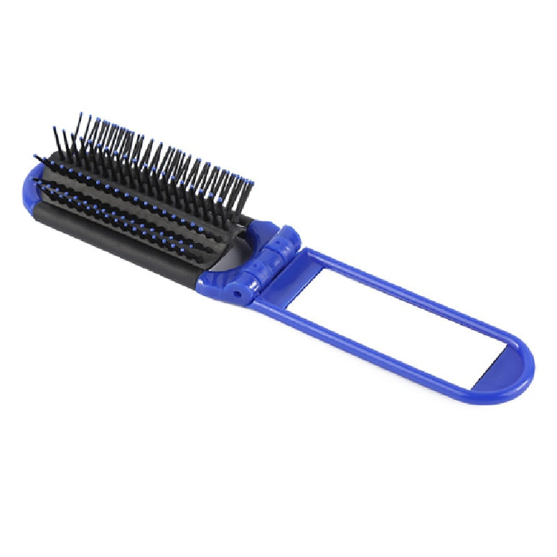 Professional Portable Foldable Hair Brush Mirror