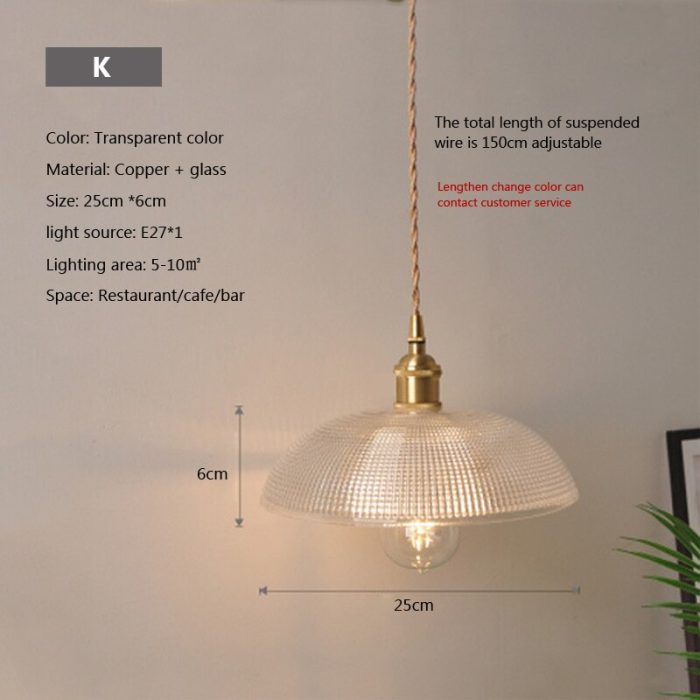 Nordic Brilliance Transparent Glass Pendant Lamp