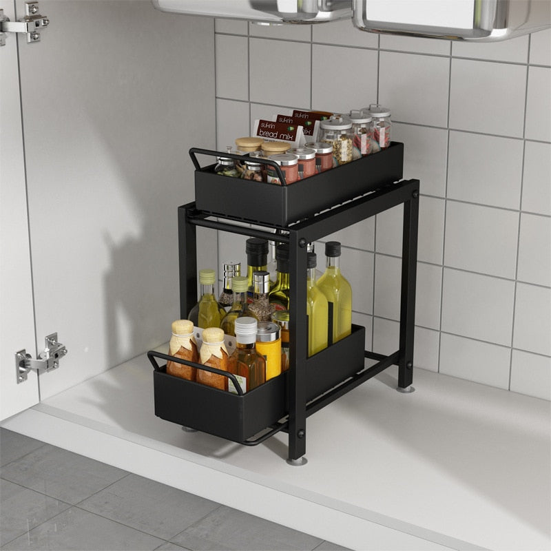 Multi-Layer Under Sink Cabinet Organizer Shelf