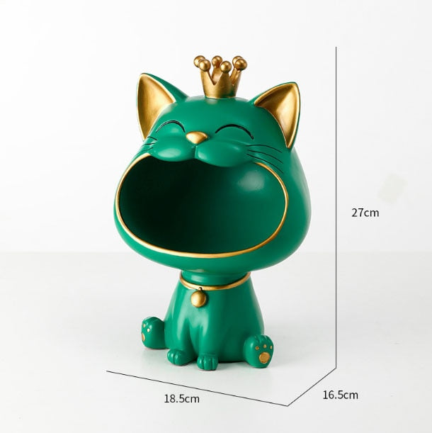 Fortune Kitty Statue Home Storage Box