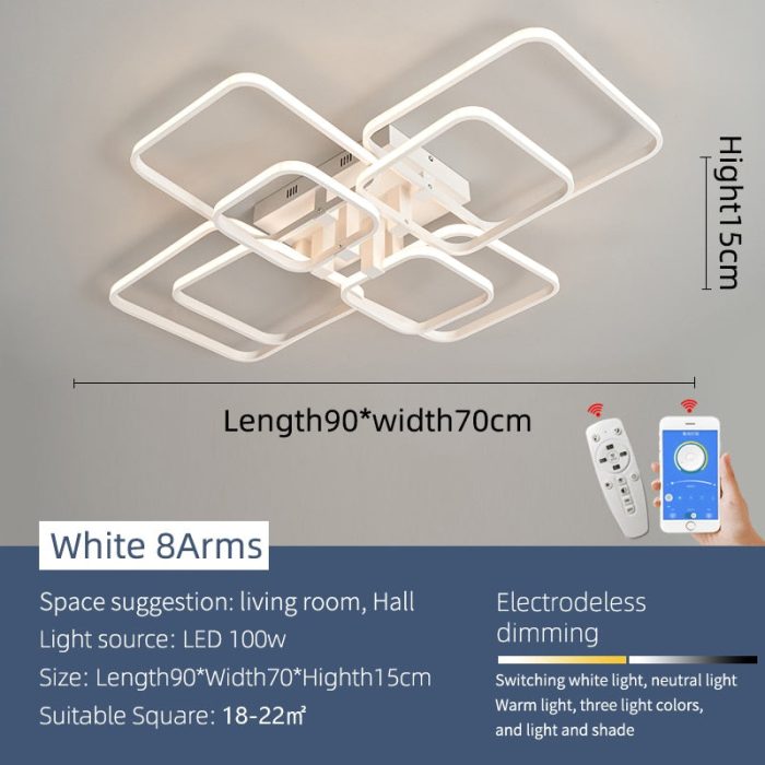 Modern Art Shapes Smart Home LED Chandelier - UTILITY5STORE