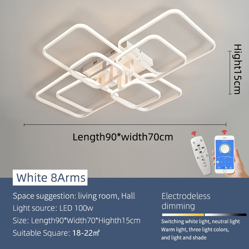 Modern Art Shapes Smart Home LED Chandelier - UTILITY5STORE