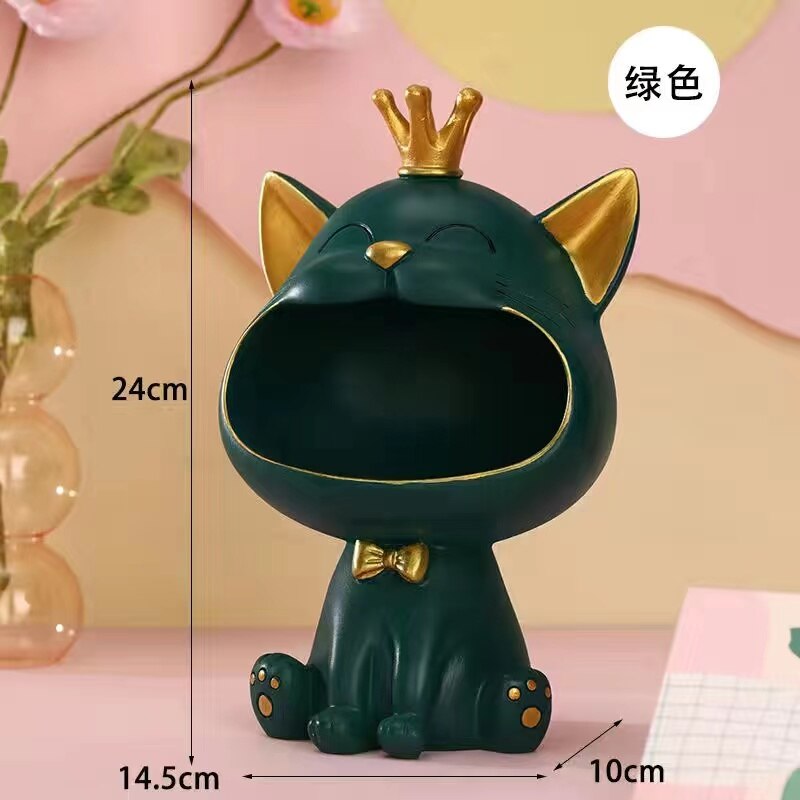 Fortune Kitty Statue Home Storage Box