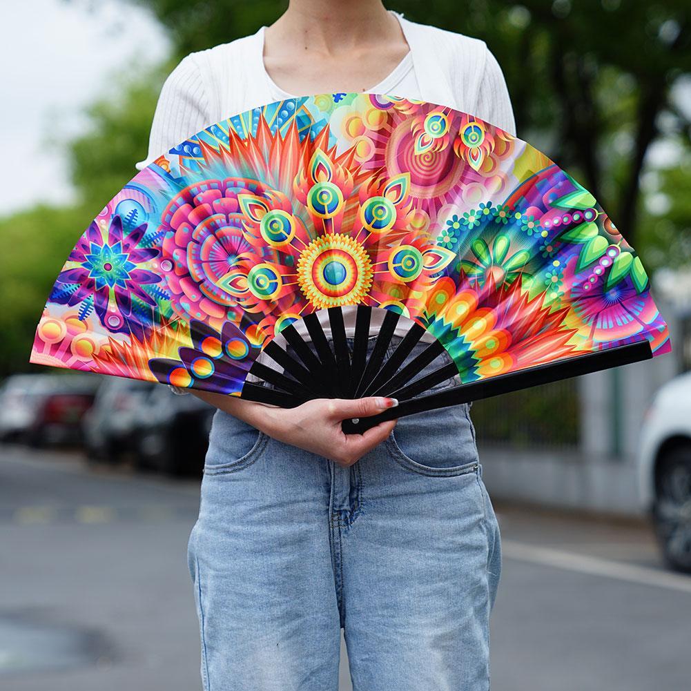 Reflective Japanese Style Folding Hand Fan