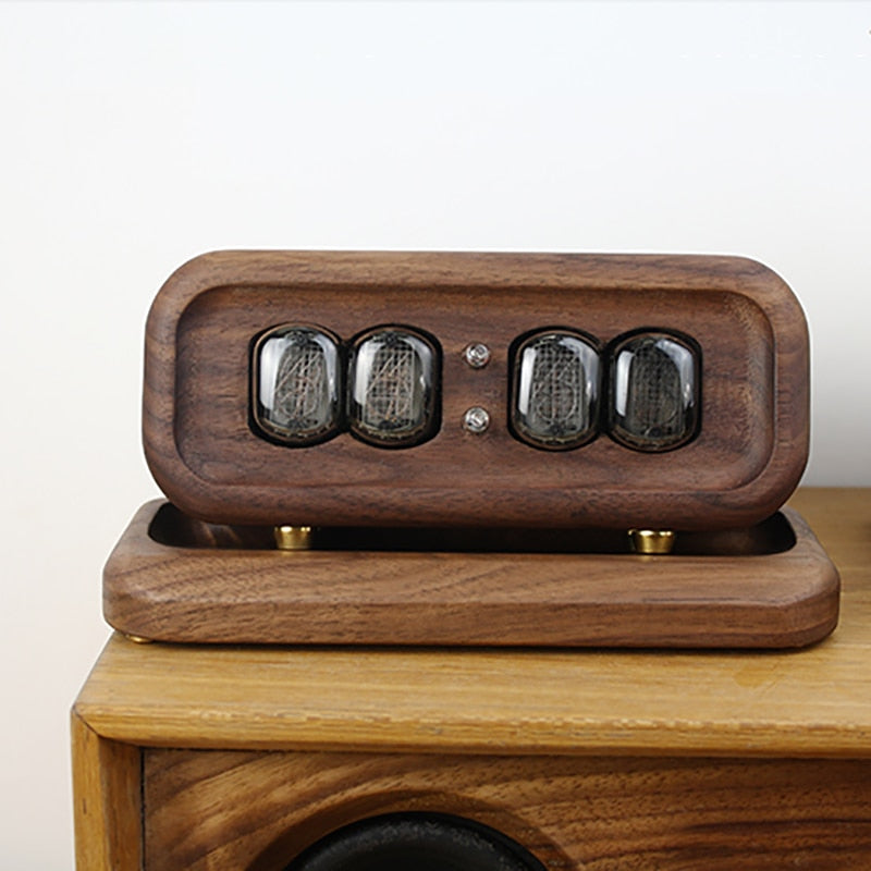 Elegant Black Walnut Digital Table Clock