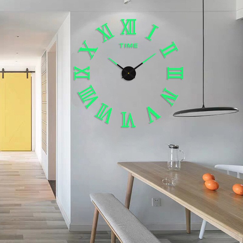 3D Luminous Silent Wall Clock - UTILITY5STORE