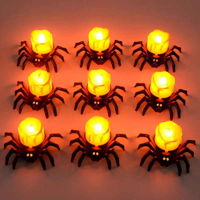 Spooky Spider LED Decor Candle