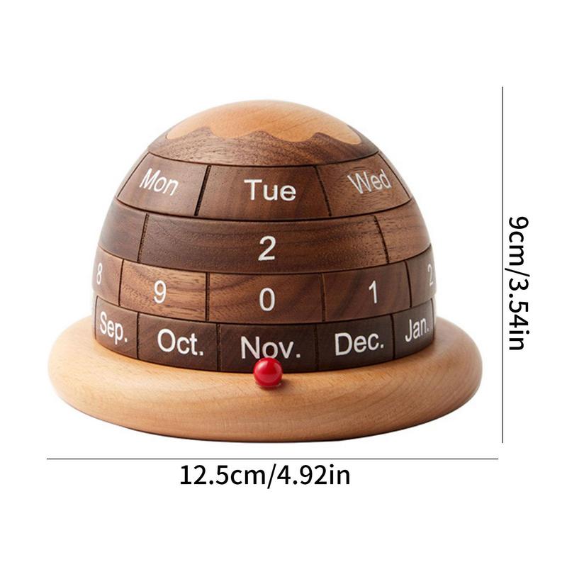 Unique Planet Wooden Table Calendar