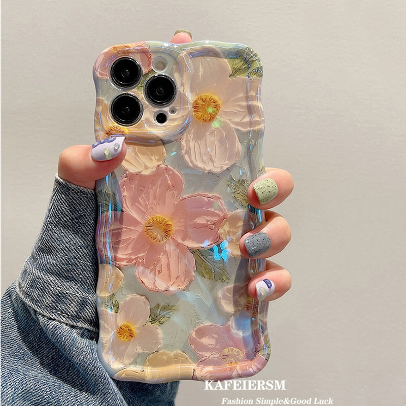 Blossom Glow Floral Pattern iPhone Case