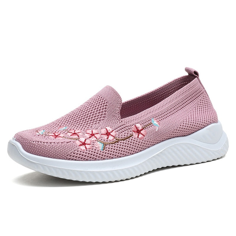 Daily Walk Lightweight Breathable Floral Sneakers