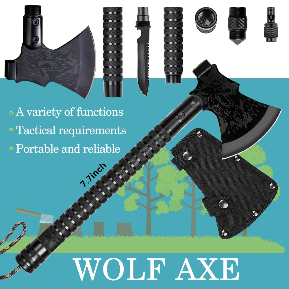 Multi-Gear Foldable Survival Camping Axe