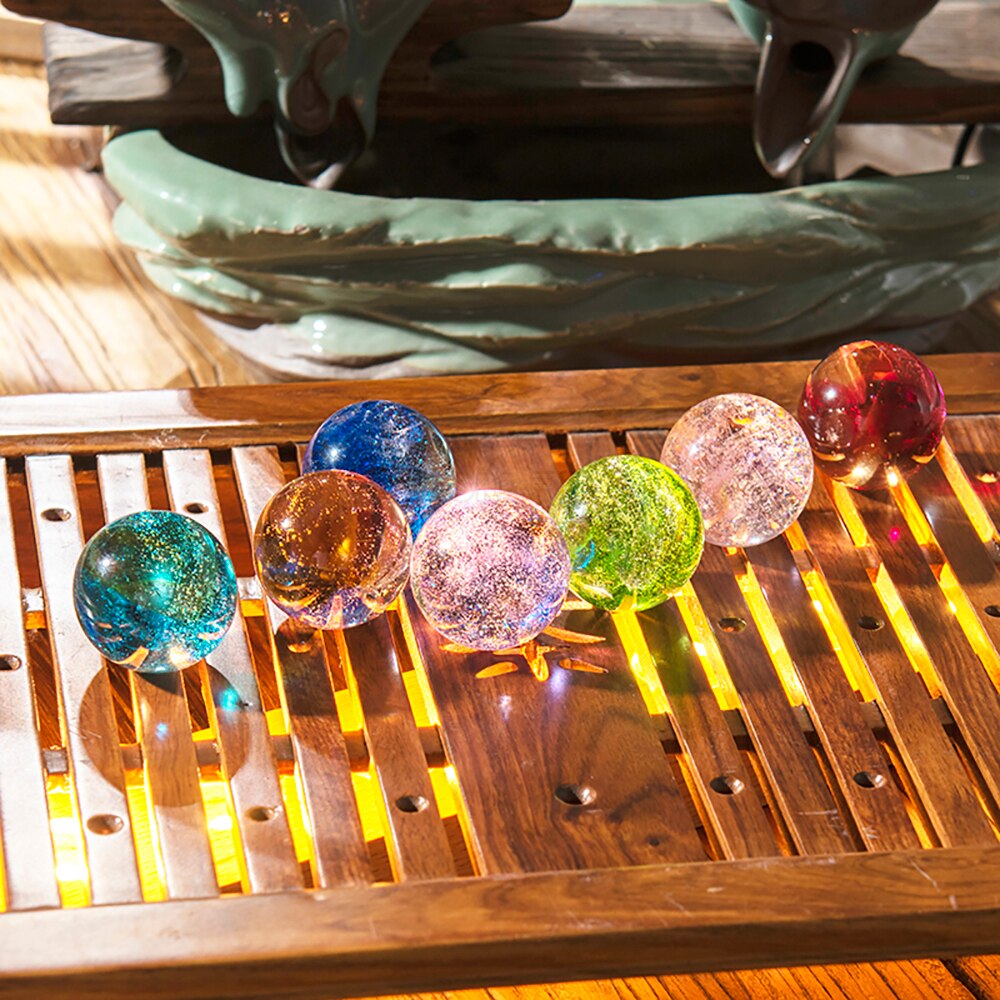 Colorful Luminous Galaxy Crystal Table Set