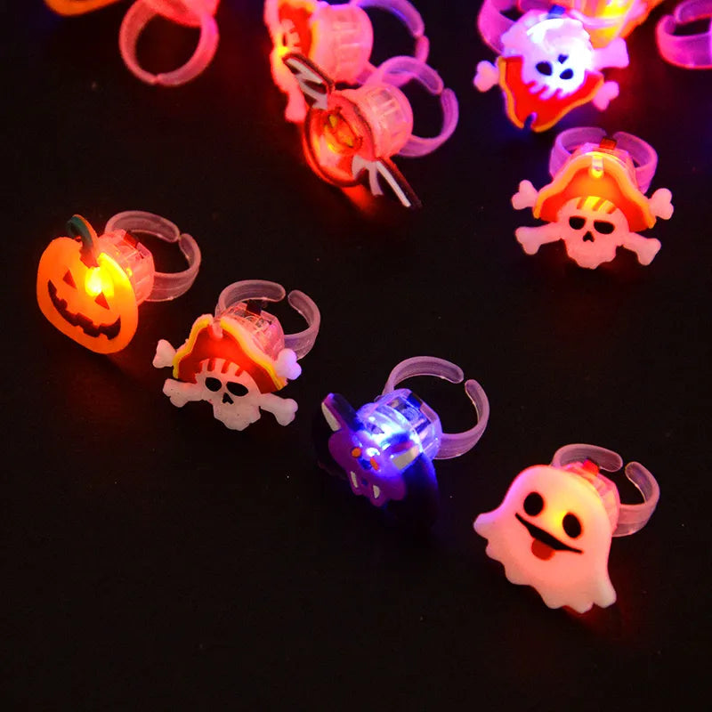 Glow Ghost Spooky Rings