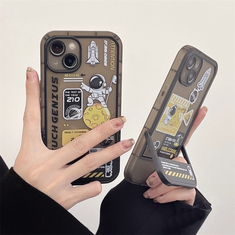 Space Astronaut Invisible Holder iPhone Case