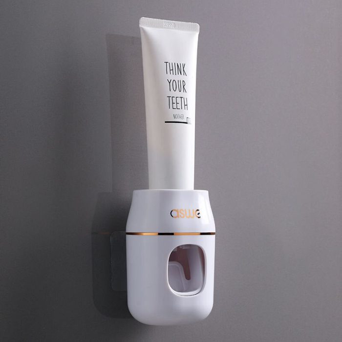 Wall-Hanging Mouthwash Cup Toothbrush Holder