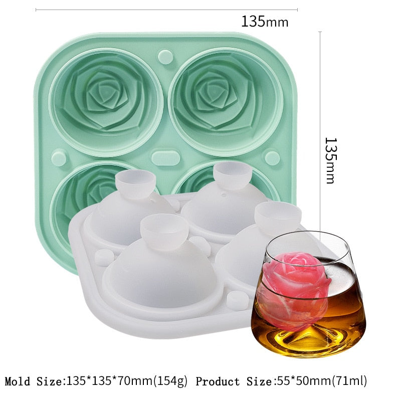 3D Elegant Large Rose Ice Molds - UTILITY5STORE