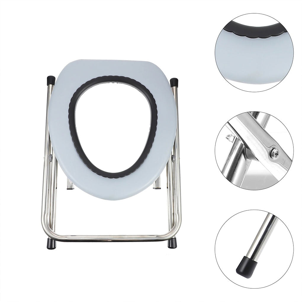 Senior Support Bathroom Helper Foldable Potty Chair
