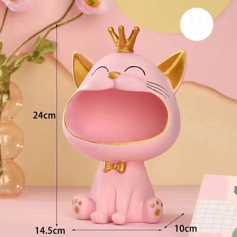 Fortune Kitty Statue Home Storage Box