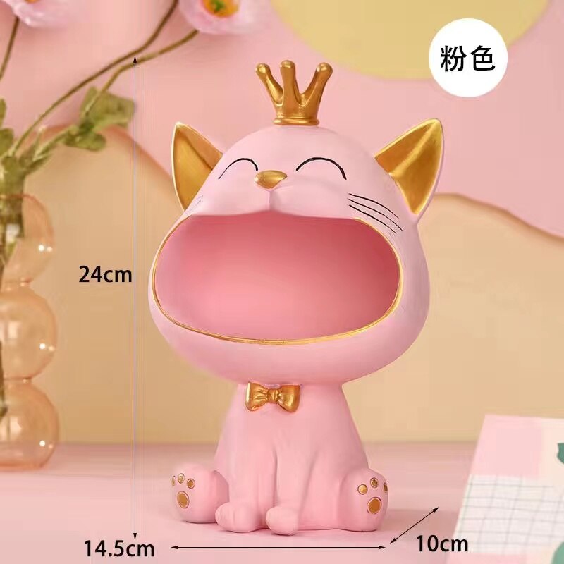 Fortune Kitty Statue Home Storage Box