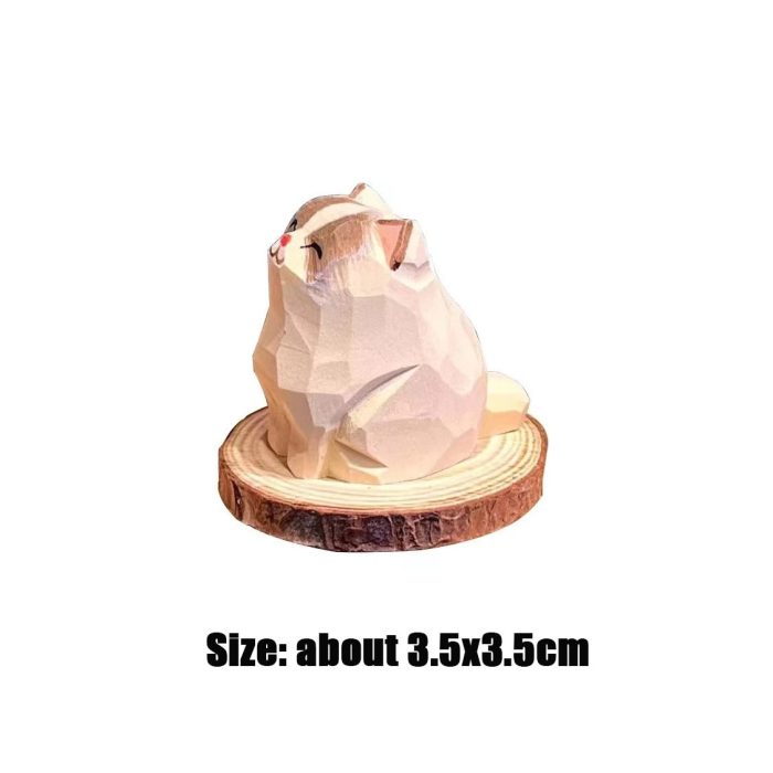 Handmade Wooden Cute Pet Figurines