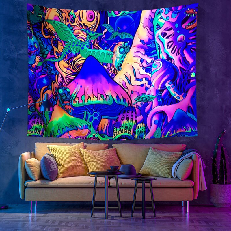 Colorful Glowing Luminous Tapestry