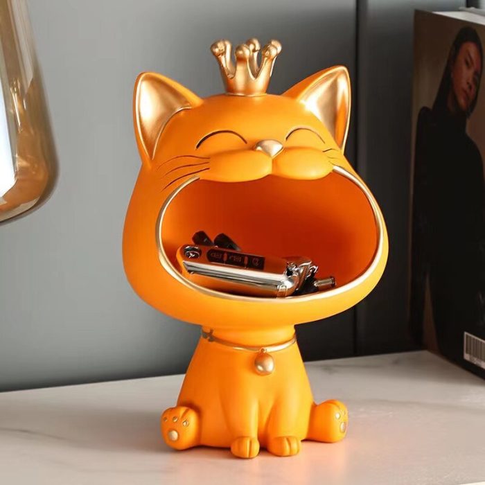 Fortune Kitty Statue Home Storage Box