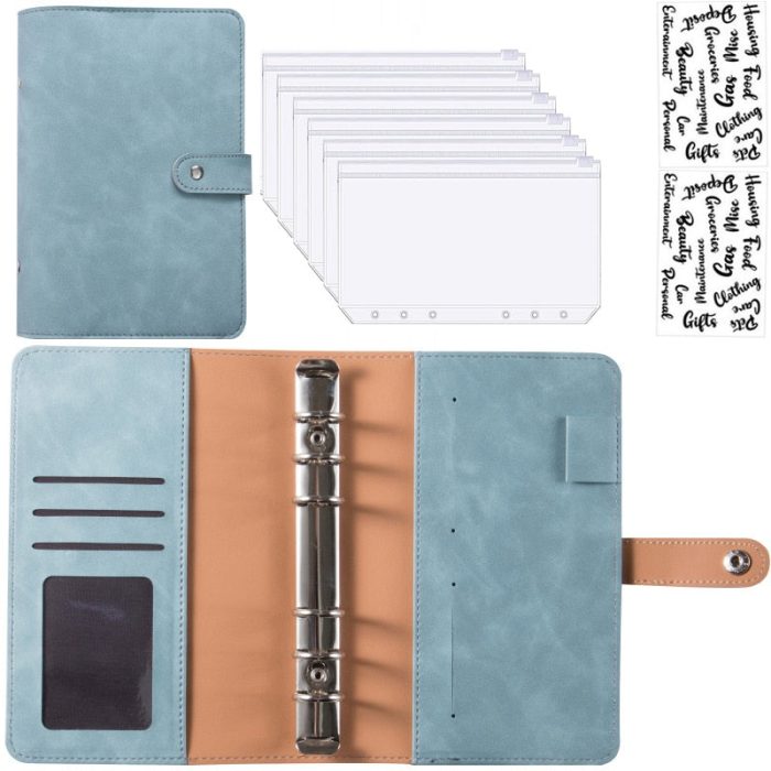 Financial Planner Leather Multi Pocket Bill Organizer Notebook