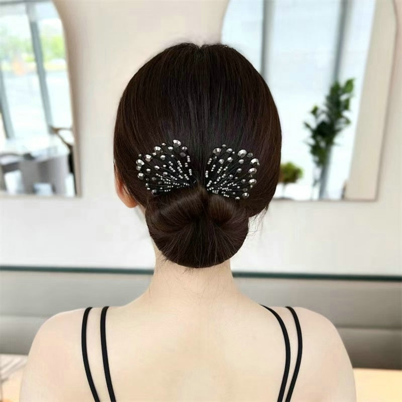 Korean Style Bow Hair Rhinestone Band - UTILITY5STORE