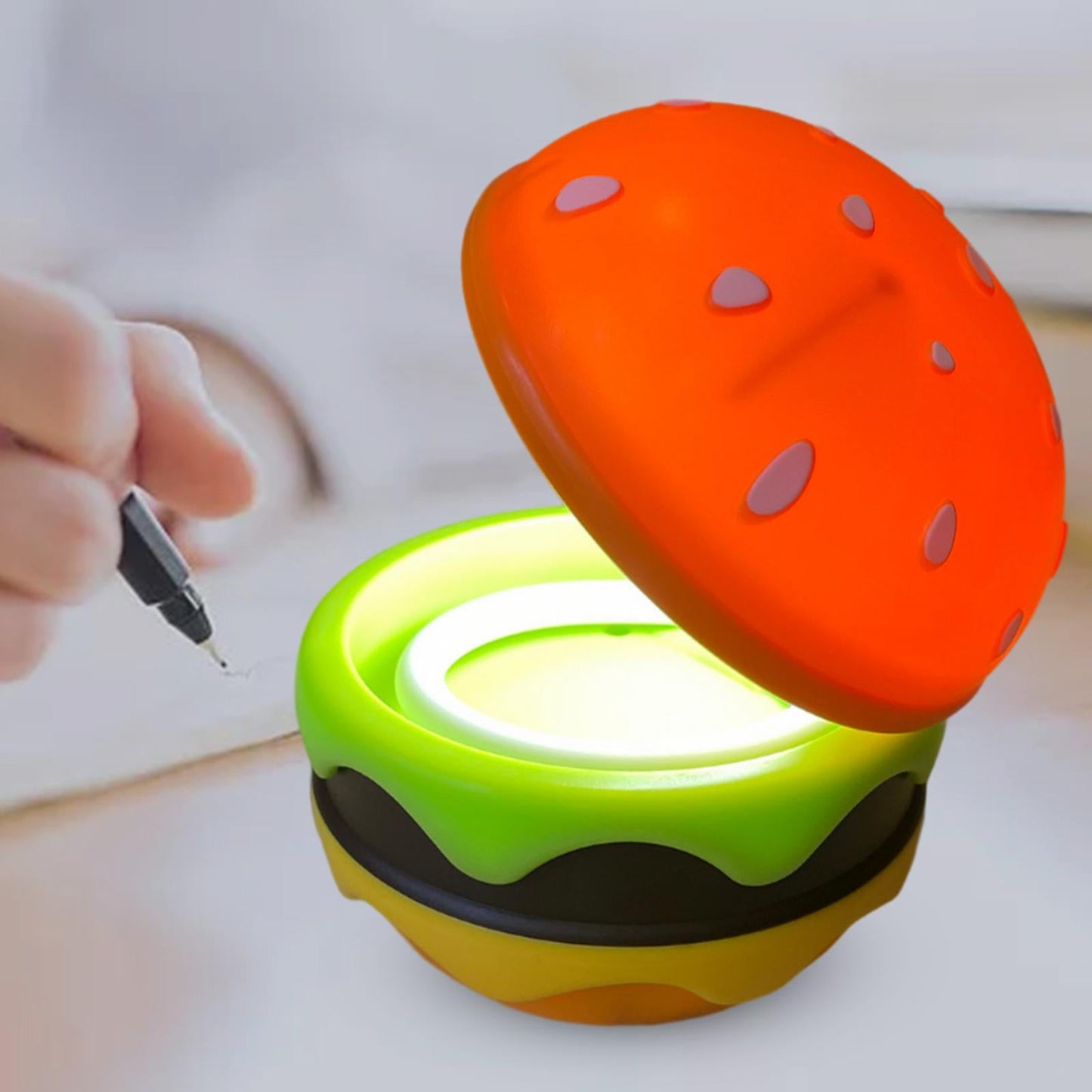 Foldable Wireless Unique Hamburger Table Lamp