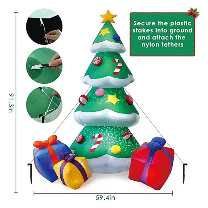 Giant Inflatable Glowing Christmas Tree