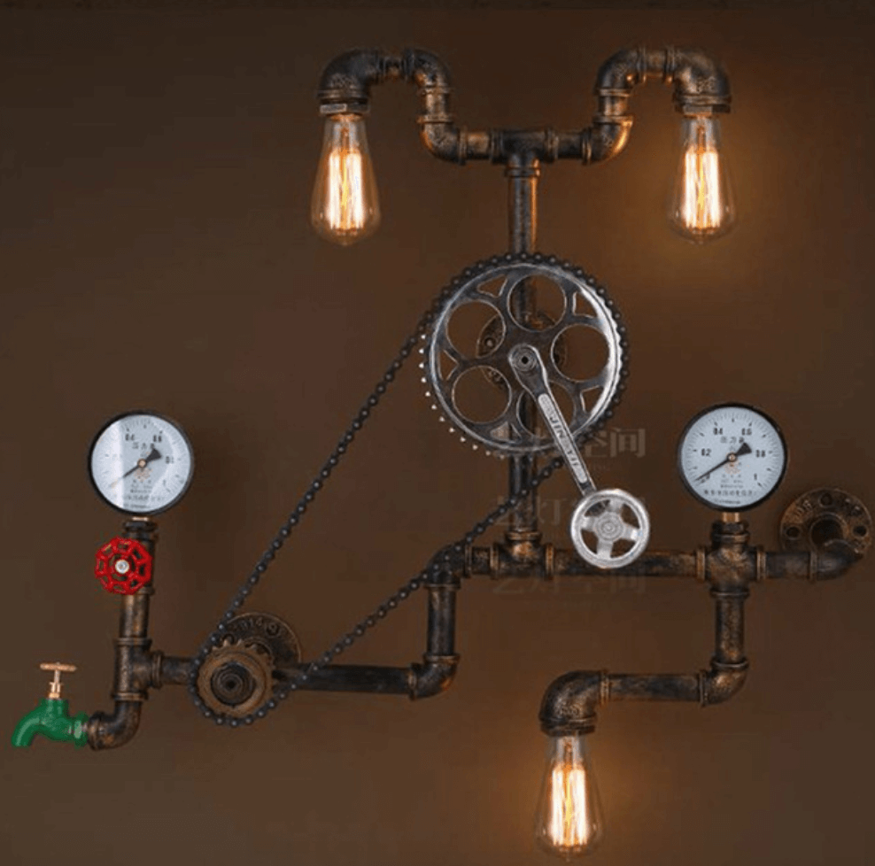 Vintage Gear Wall Light Fixtures Industrial Lighting